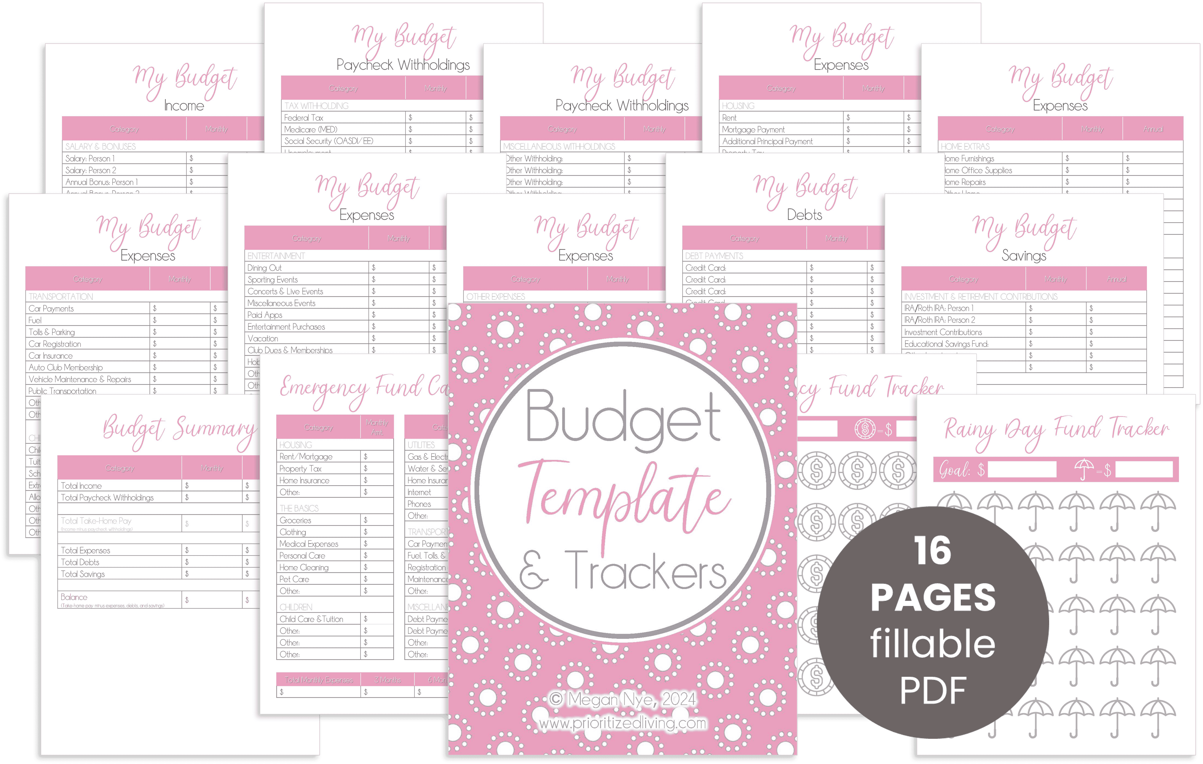 Budget Template & Trackers workbook